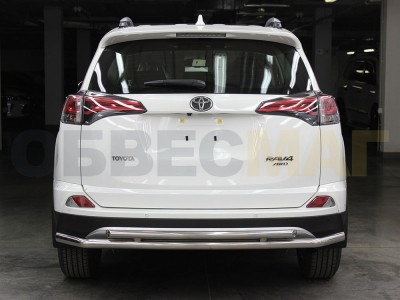 Защита заднего бампера двойная 53-43 мм для Toyota RAV-4 № TRN15_3