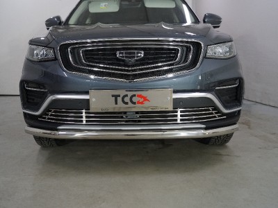 Решетка радиатора 12 мм (без круизконтроля) для Geely Atlas PRO 1.5L 4WD 2021 – н.в. GEELEATLP21-13