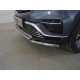 Защита передняя нижняя (двойная) 42,4/42,4 мм ТСС для Geely Atlas PRO 1.5L 4WD 2021 – н.в.