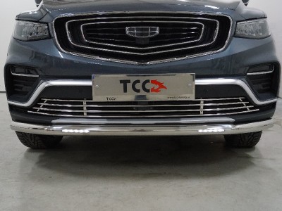 Защита передняя нижняя (с ДХО) 60,3 мм для Geely Atlas PRO 1.5L 4WD 2021 – н.в. GEELEATLP21-17