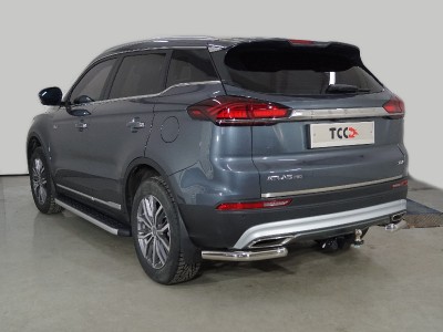 Защита задняя уголки 60,3 мм для Geely Atlas PRO 1.5L 4WD 2021 – н.в. GEELEATLP21-19