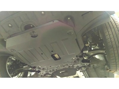 Защита картера двигателя, КПП (2 мм, сталь) для Hyundai Tucson 2018-2021 (V = 1.6 AT AWD; 2.0d AT AWD; 2.0 AT AWD; 2.0 AT FWD), Kia Sportage 2018-2022 (V = 2.4 AT; 2.0 CRDi AT)