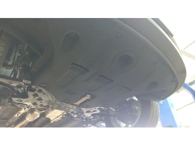 Защита картера двигателя, КПП (2 мм, сталь) для Hyundai Tucson 2018-2021 (V = 1.6 AT AWD; 2.0d AT AWD; 2.0 AT AWD; 2.0 AT FWD), Kia Sportage 2018-2022 (V = 2.4 AT; 2.0 CRDi AT)