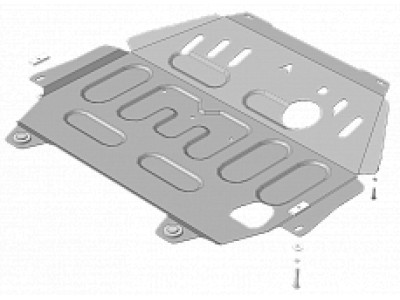 Защита картера двигателя, КПП (1,5 мм, сталь) для Mitsubishi Outlander 2012-2021 №51338