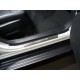 Накладки на пороги шлифованный лист надпись Forester 2 штуки ТСС для Subaru Forester SK 2018-2021