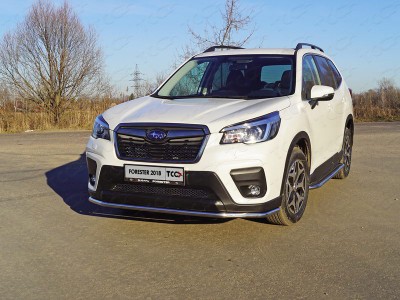 Защита переднего бампера 42 мм ТСС для Subaru Forester SK 2018-2021