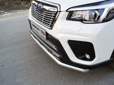Решётка радиатора верхняя 12 мм ТСС для Subaru Forester SK 2018-2021