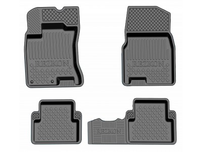 Коврики салона Rezkon резиновые 4 штуки для Nissan Qashqai № 1025020100