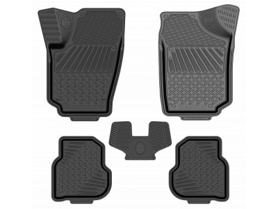 Коврики салона Rezkon резиновые 4 штуки для Volkswagen Polo 5 № 1035020100