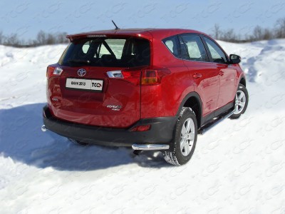 Защита заднего бампера уголки 60 мм для Toyota RAV4 № TOYRAV13-13