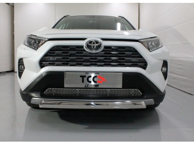 Защита передняя овальная короткая 75х42 мм для Toyota RAV4 № TOYRAV19-20