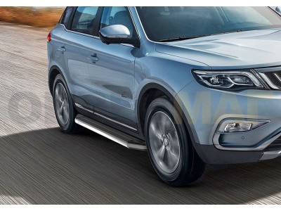 Пороги алюминиевые Rival Premium для Geely Atlas 2018-2021 A173ALP.1903.2