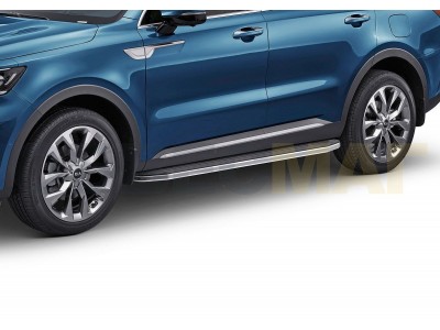 Пороги алюминиевые Rival Premium для Kia Sorento 2020-2021