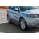 Пороги алюминиевые Rival Black New для Geely Atlas 2018-2021 F173ALB.1903.2