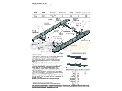 Пороги алюминиевые Rival Black для Nissan Qashqai/X-Trail/Renault Koleos 2015-2021