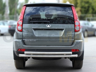 Защита заднего бампера двойная 53-43 мм для Great Wall Hover H3 New № GWHH314 3