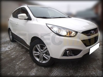 Пороги труба 60 мм для Hyundai ix-35 № HIX35_2