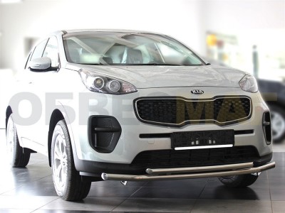 Защита передняя двойная 53-43 мм для Kia Sportage № KSP16_1.1