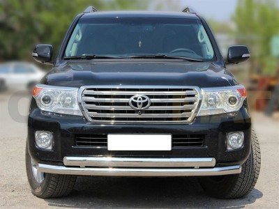 Защита передняя двойная 76-76х43 мм для Toyota Land Cruiser 200 № LCN2012_4.3