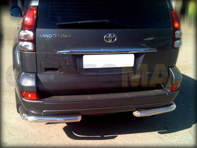 Защита задняя уголки 76 мм для Toyota Land Cruiser Prado 120 № LCPR 7.1