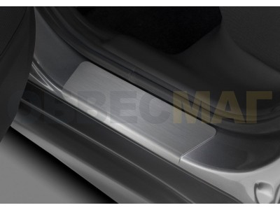 Накладки на пороги Rival с надписью, 4 шт для Mitsubishi ASX 2010-2021