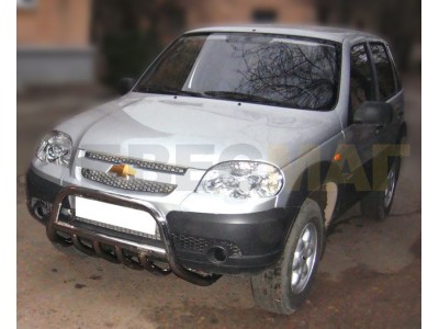 Кенгурин передний 53-43 мм с защитой картера для Chevrolet Niva № NSVN 1.3