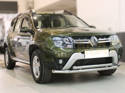 Защита передняя двойная 60-53 мм для Renault Duster № RD15_1.1