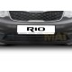 Защитная решетка радиатора Rival алюминий для Kia Rio 2015-2017
