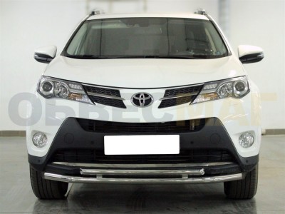 Защита передняя двойная 53-43 мм с двумя загибами для Toyota RAV-4 № TRN13_1.3