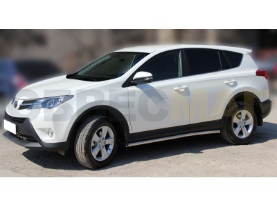 Пороги труба 60 мм по форме короба для Toyota RAV-4 № TRN13_2.3