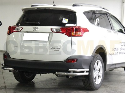 Защита задняя уголки двойные 53-43 мм для Toyota RAV-4 № TRN13_3.5