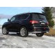 Защита заднего бампера уголки 76 мм ТСС для Infiniti QX56 2010-2013