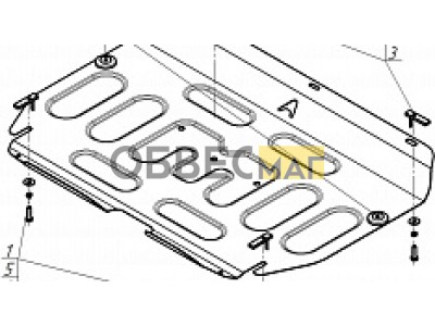 Защита картера двигателя и КПП (1,5 мм, сталь) для Jac J7 2020-н.в.