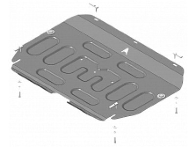 Защита картера двигателя и КПП (1,5 мм, сталь) для Jac J7 2020-н.в. №58301