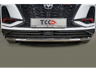 Защита передняя нижняя (с ДХО) 60,3 мм для Changan CS75 plus II 2022 – н.в. CHANCS75PL23-05