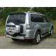 Защита заднего бампера овальная 75х42 мм ТСС для Mitsubishi Pajero 4 2006-2014