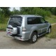 Защита заднего бампера центральная 60 мм ТСС для Mitsubishi Pajero 4 2006-2014
