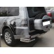 Защита заднего бампера "уголки" d 76+53 для Mitsubishi Pajero 4 2006-2011