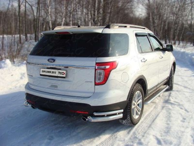 Защита задняя двойные уголки 76-42 мм для Ford Explorer № FOREXPL12-13