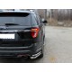 Защита заднего бампера"уголки" двойные d-60+43 Технотек для Ford Explorer 2017 – н.в. 