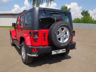 Защита заднего бампера уголки 60 мм  для Jeep Wrangler 5D № JEEPWRAN5D(3.6)14-12
