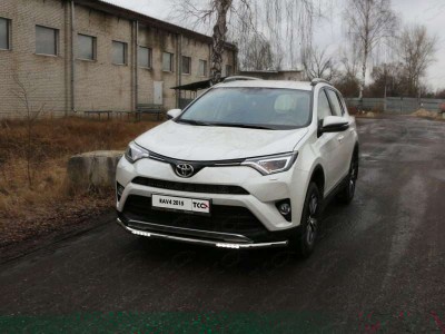 Защита переднего бампера с ДХО 60 мм для Toyota RAV4 № TOYRAV15-21