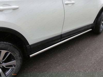 Пороги труба 60 мм для Toyota RAV4 № TOYRAV15-18