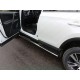 Пороги труба овальная с накладками 75х42 мм ТСС для Toyota RAV4 2015-2019