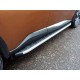 Пороги алюминиевые ТСС с накладкой для Nissan Murano 2016-2021