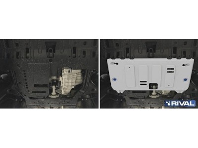 ащита картера + КПП + комплект крепежа, Rival, Алюминий для Changan Eado Plus 2023-, 1.4, робот