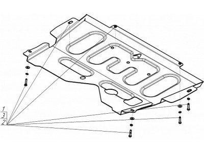 Защита картера двигателя, КПП для Renault Sandero Stepway 2009-2022 Renault Sandero 2008-2022 Renault Logan 2004-2016, Renault Logan 2014-2022, Nissan Almera 2012-2018, Lada X-Ray 2016-2022, Lada Largus 2012-н.в., Lada Largus 2024-н.в.