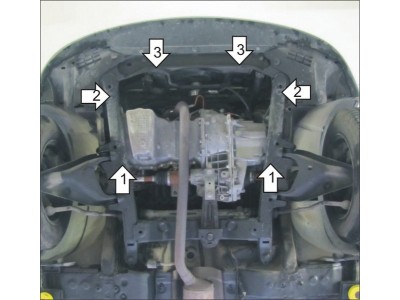 Защита картера двигателя, КПП для Renault Sandero Stepway 2009-2022 Renault Sandero 2008-2022 Renault Logan 2004-2016, Renault Logan 2014-2022, Nissan Almera 2012-2018, Lada X-Ray 2016-2022, Lada Largus 2012-н.в., Lada Largus 2024-н.в.
