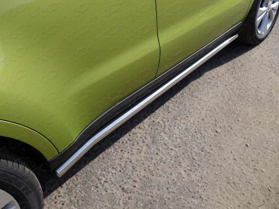 Пороги труба 60 мм для Kia Soul № KIASOUL14-12