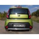 Защита заднего бампера овальная 75-42 мм ТСС для Kia Soul 2014-2016